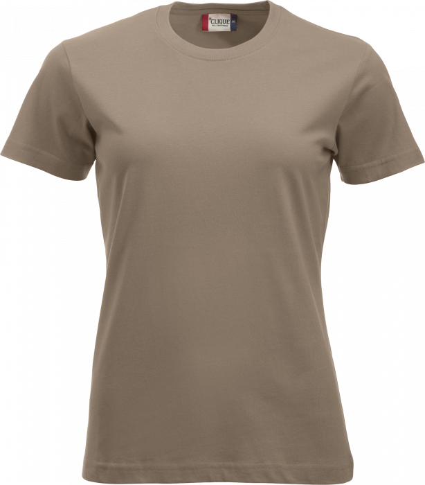 Clique - Klassisk Bomulds T-Shirt Dame - Caffe Latte